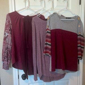 4 Maroon Top Bundle!